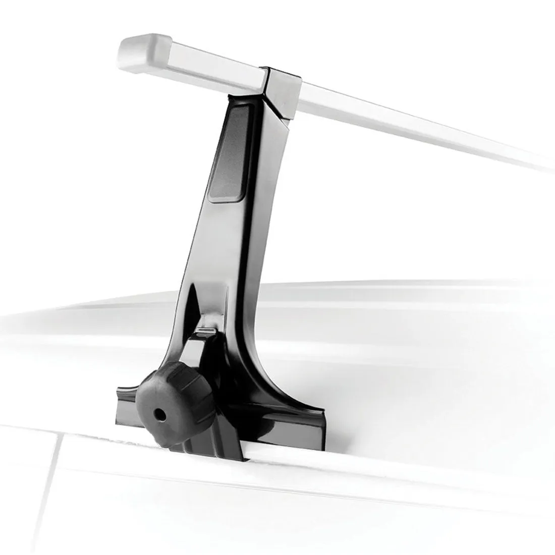 120cm Universal Rain Gutter Car Roof Racks | Black Adjustable Brackets | Large