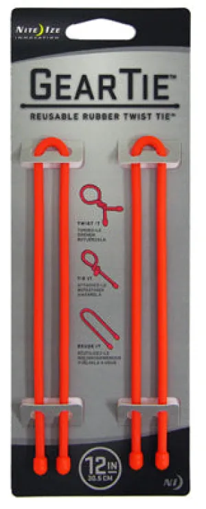 2PK 12" ORG Gear Tie