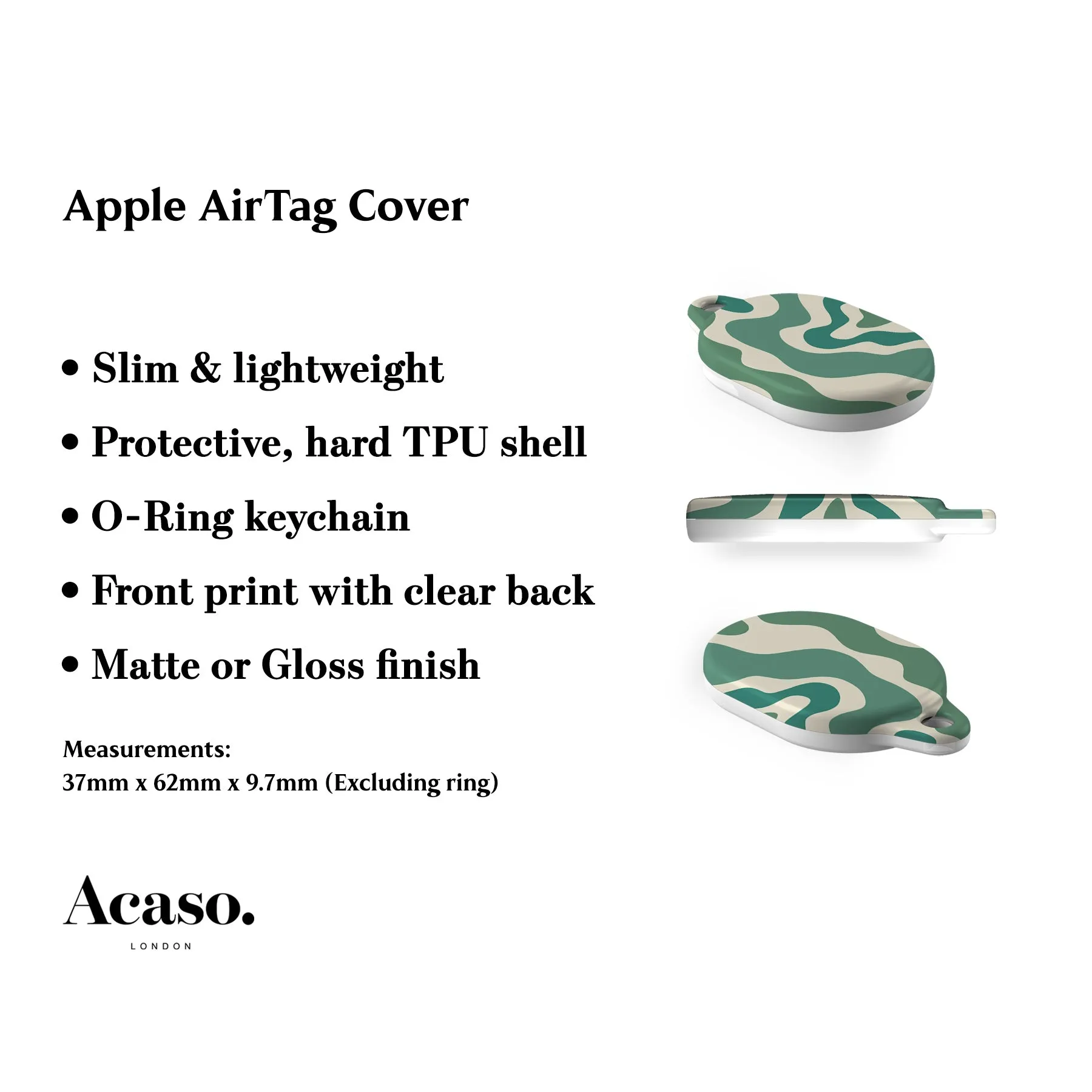 Abstract Wavy AirTag Holder