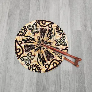African Print Foldable Hand Fan - AP03 African Print Foldable Hand Fan - AP03