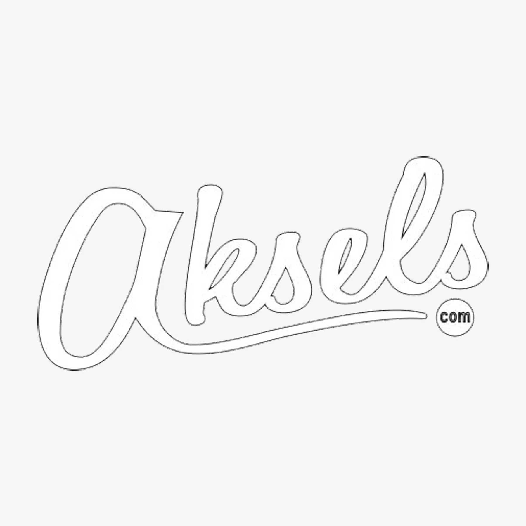 Aksels Cursive Logo Sticker