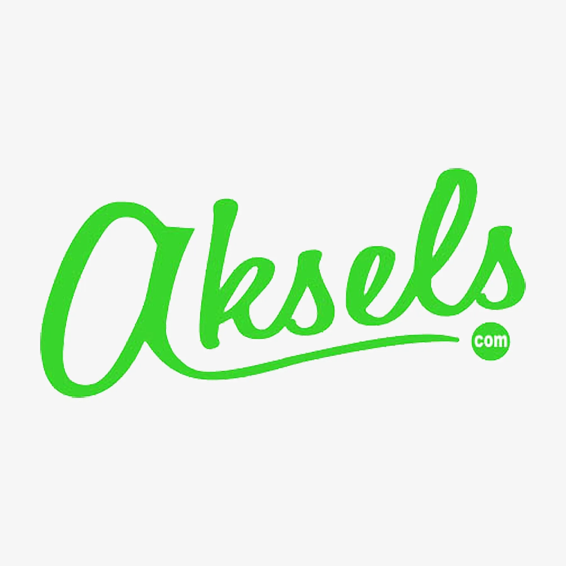 Aksels Cursive Logo Sticker