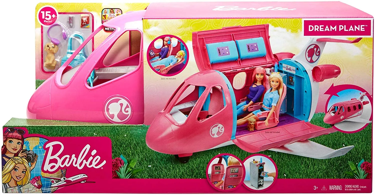 Barbie Dreamplane Playset with 15 Themed Accessories