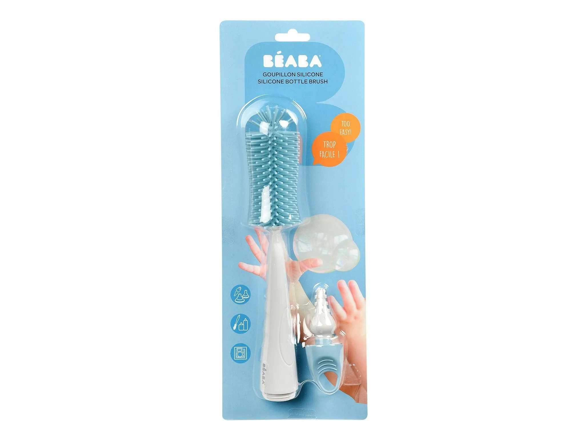 Beaba Silicone Bottle Brush with Silicone Teat Cleaner