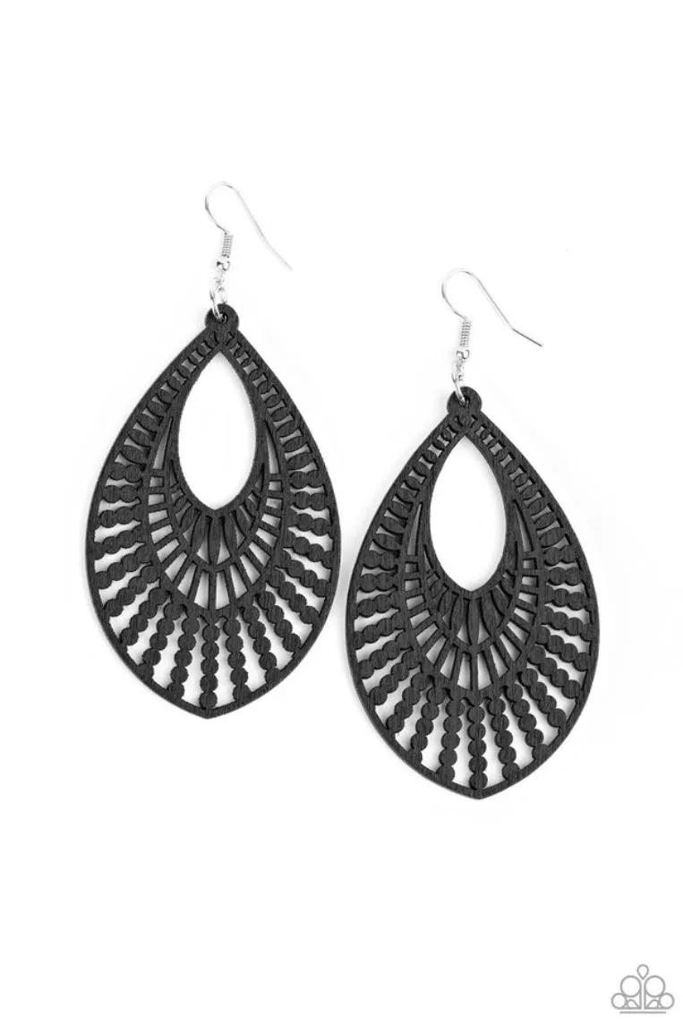 Bermuda Breeze Black Earrings - Paparazzi Accessories