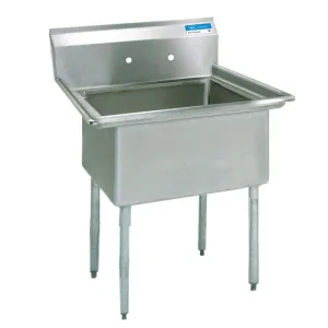 BK Resources One Compartment Sink with No Drainboard - 18" x 18" Compartment BK Resources One Compartment Sink with No Drainboard - 18" x 18" Compartment