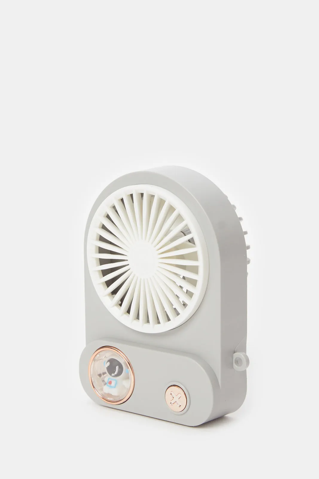 Blue Fan With Cartoon Key Ring