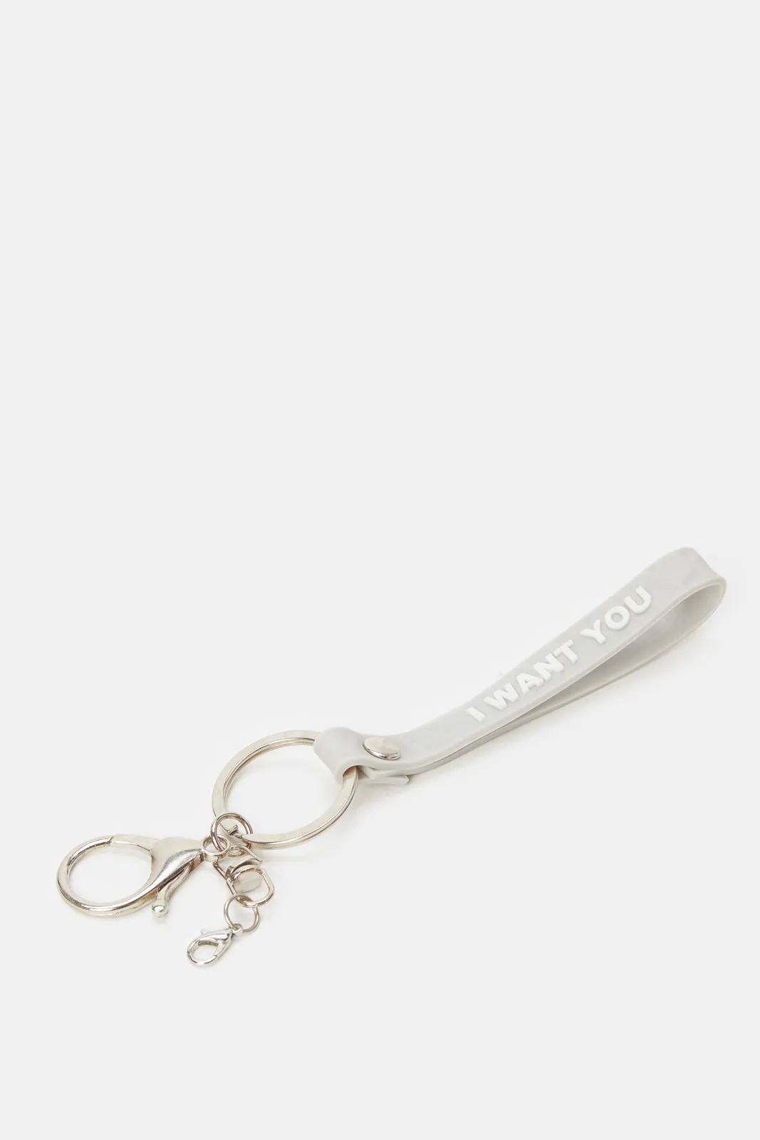 Blue Fan With Cartoon Key Ring