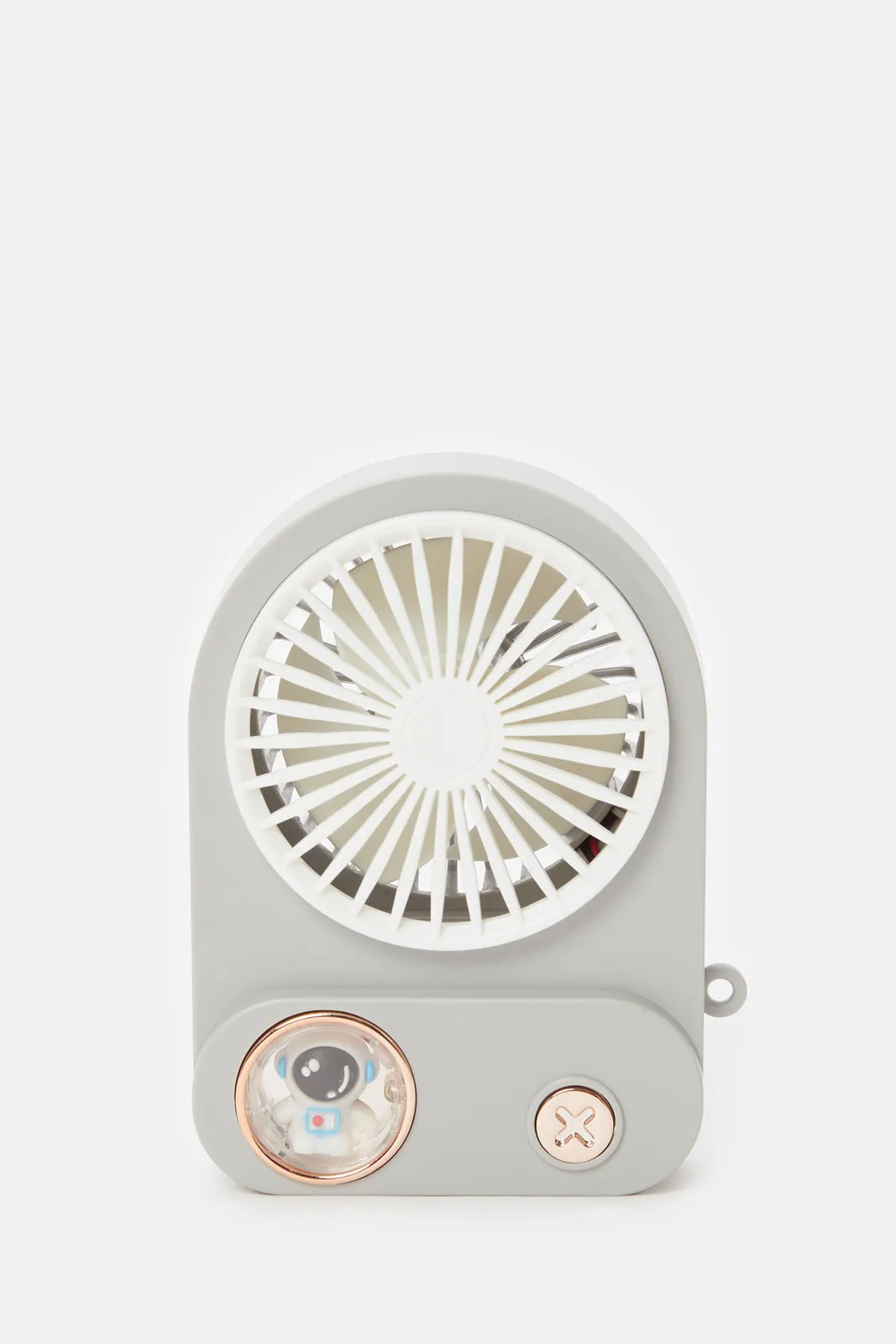 Blue Fan With Cartoon Key Ring