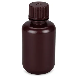 Bottle, Amber Narrow Mouth,Rnd,HDPE,60mL