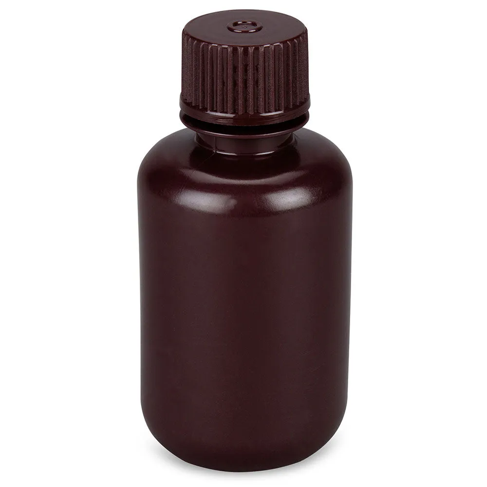 Bottle, Amber Narrow Mouth,Rnd,HDPE,60mL