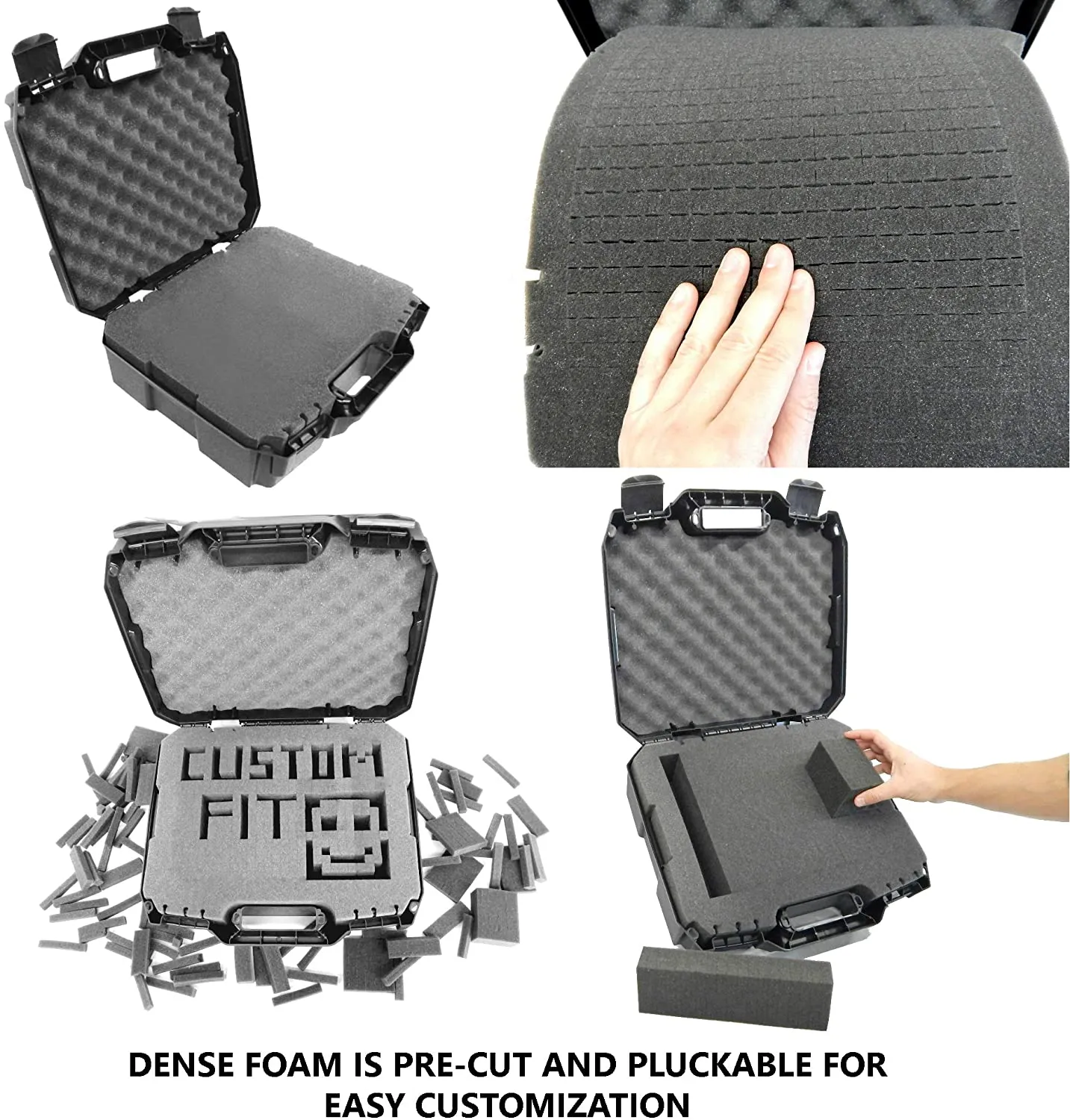 CASEMATIX Hard Shell DJ Mixer Travel Case with Customizable Foam Compatible with Yamaha MG10XU, MG10, MG06 10 Input Stereo Mixer Effects and Cables
