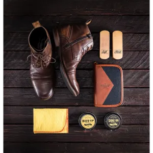 Charcoal Canvas Shoe Shine Kit Charcoal Canvas Shoe Shine Kit