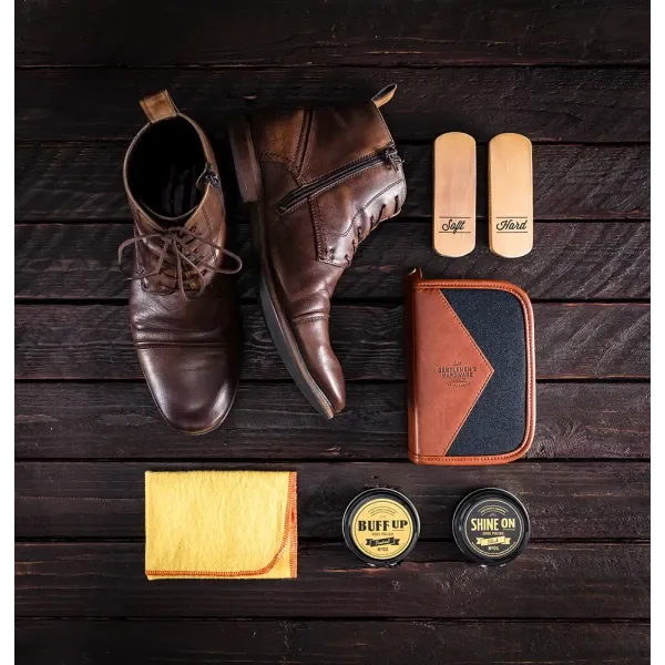 Charcoal Canvas Shoe Shine Kit