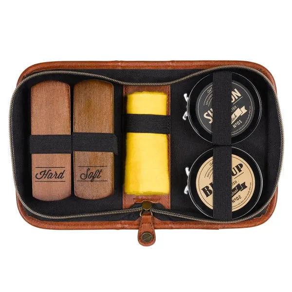 Charcoal Canvas Shoe Shine Kit