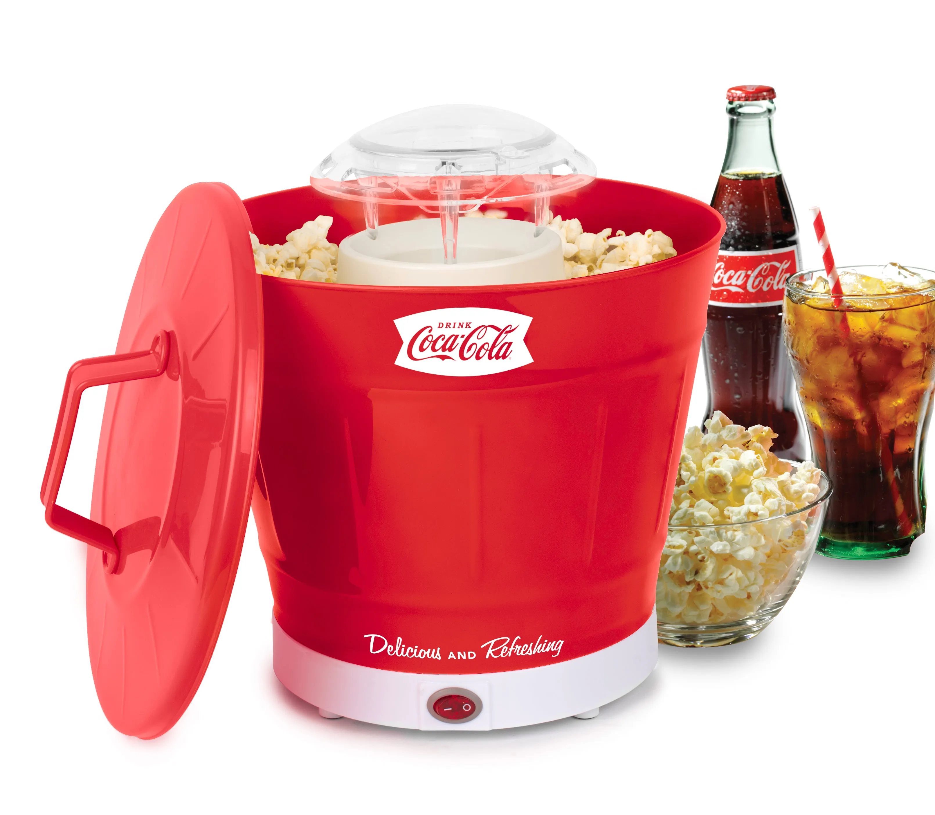 Coca-Cola Hot Air Popcorn Popper with Bucket