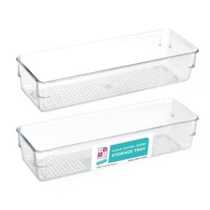 Crystal Series Mini Storage Trays - 24cm x 8cm x 5cm