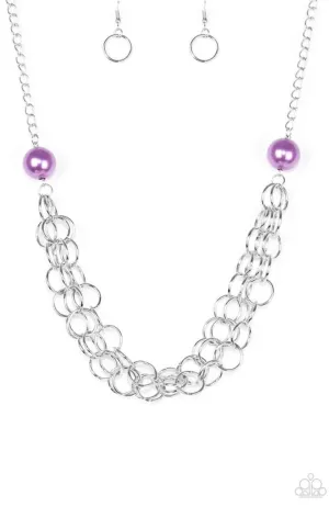 Daring Diva Necklace Purple - Paparazzi Accessories