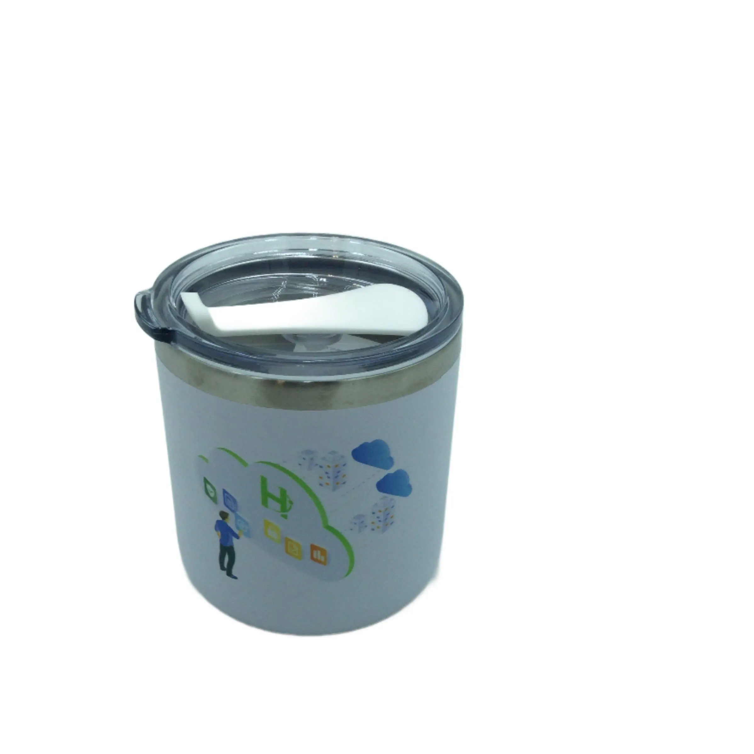 Drink Tumbler, 12 Oz Stainless Steel, Vacuum Insulated, Cohesity Branded