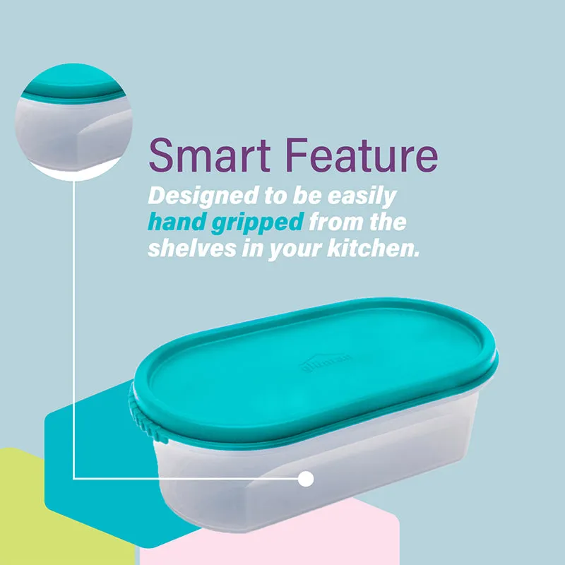 Elmera Storage Conatiner (Teal) - Set Of Twelve