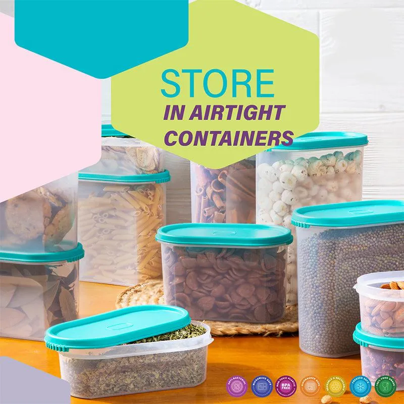 Elmera Storage Conatiner (Teal) - Set Of Twelve