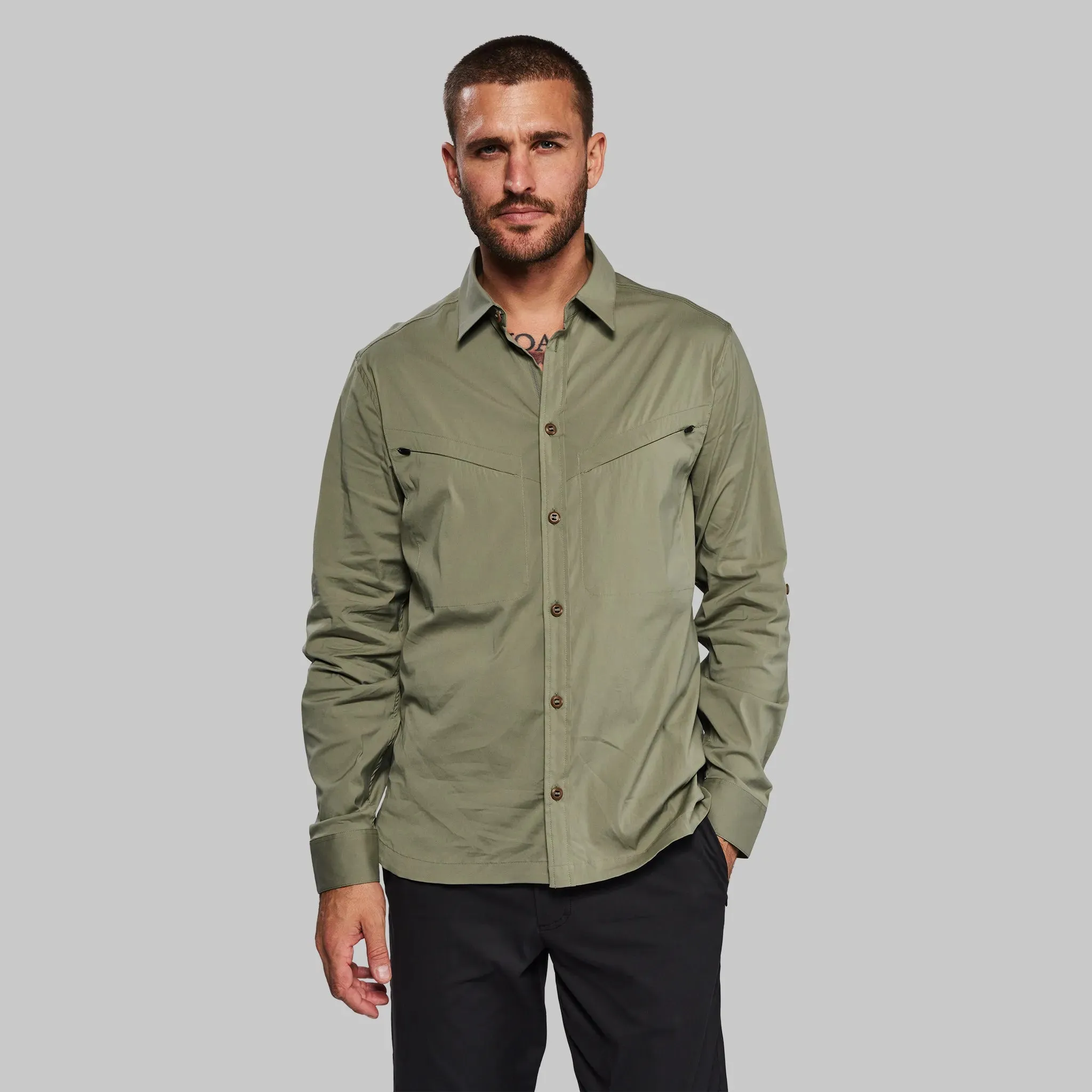 Equator Shirt. Grey-Green edition