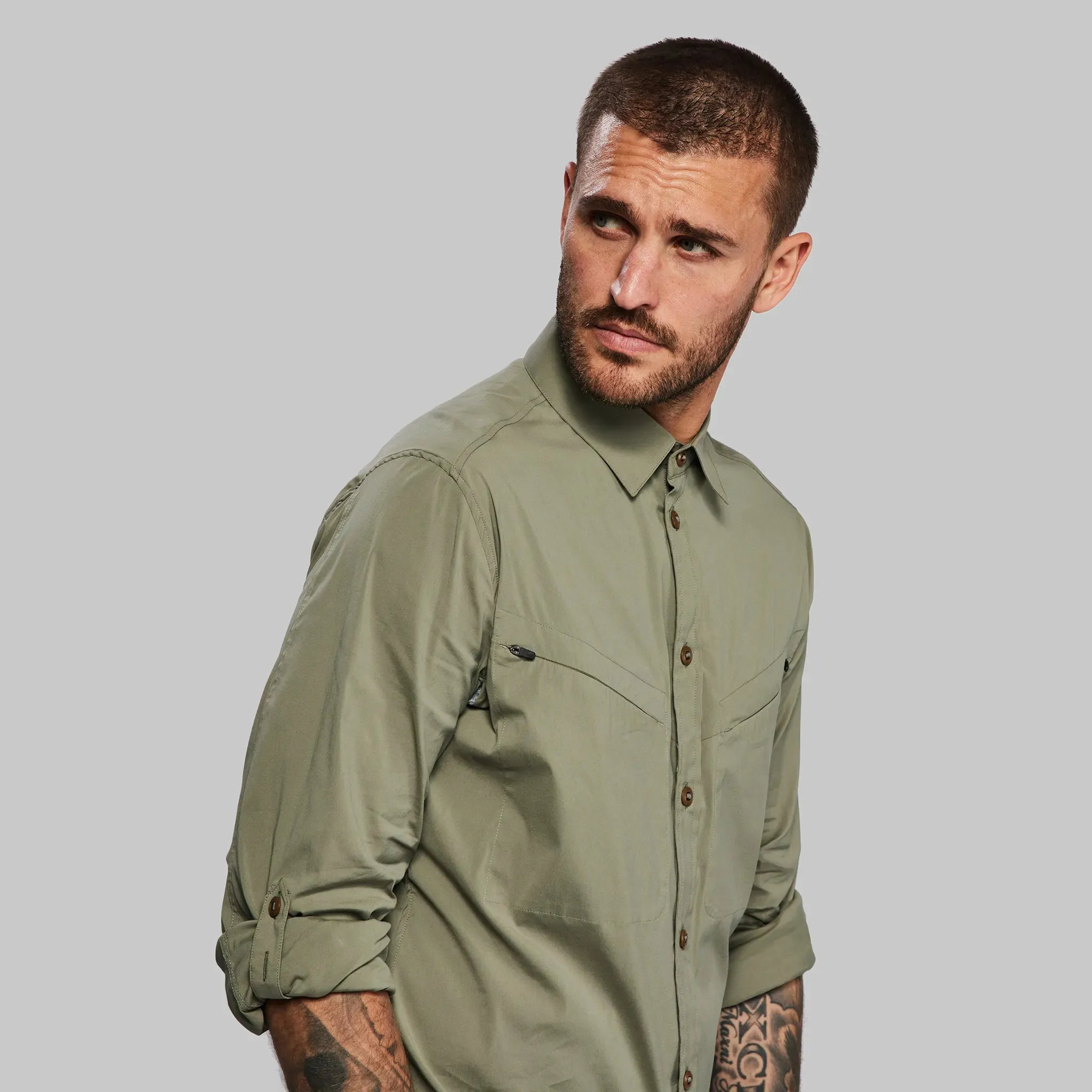 Equator Shirt. Grey-Green edition
