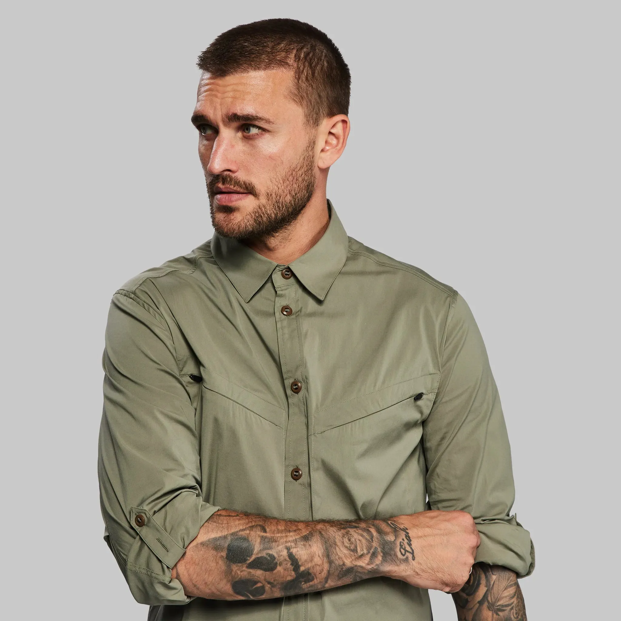Equator Shirt. Grey-Green edition