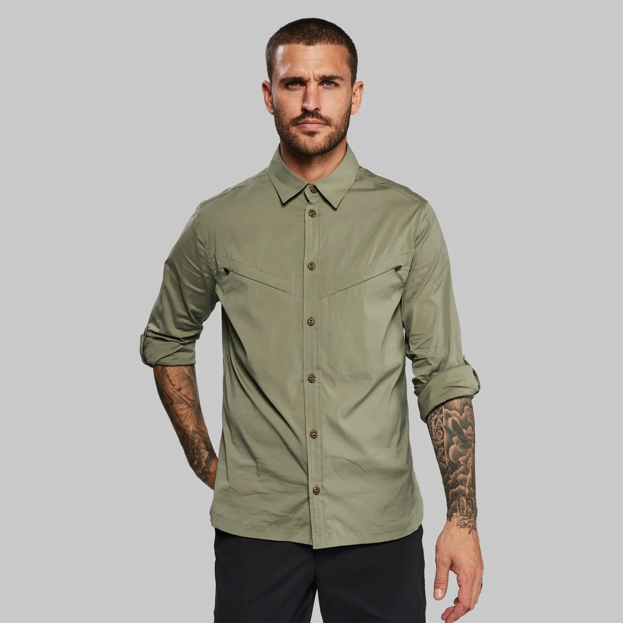Equator Shirt. Grey-Green edition