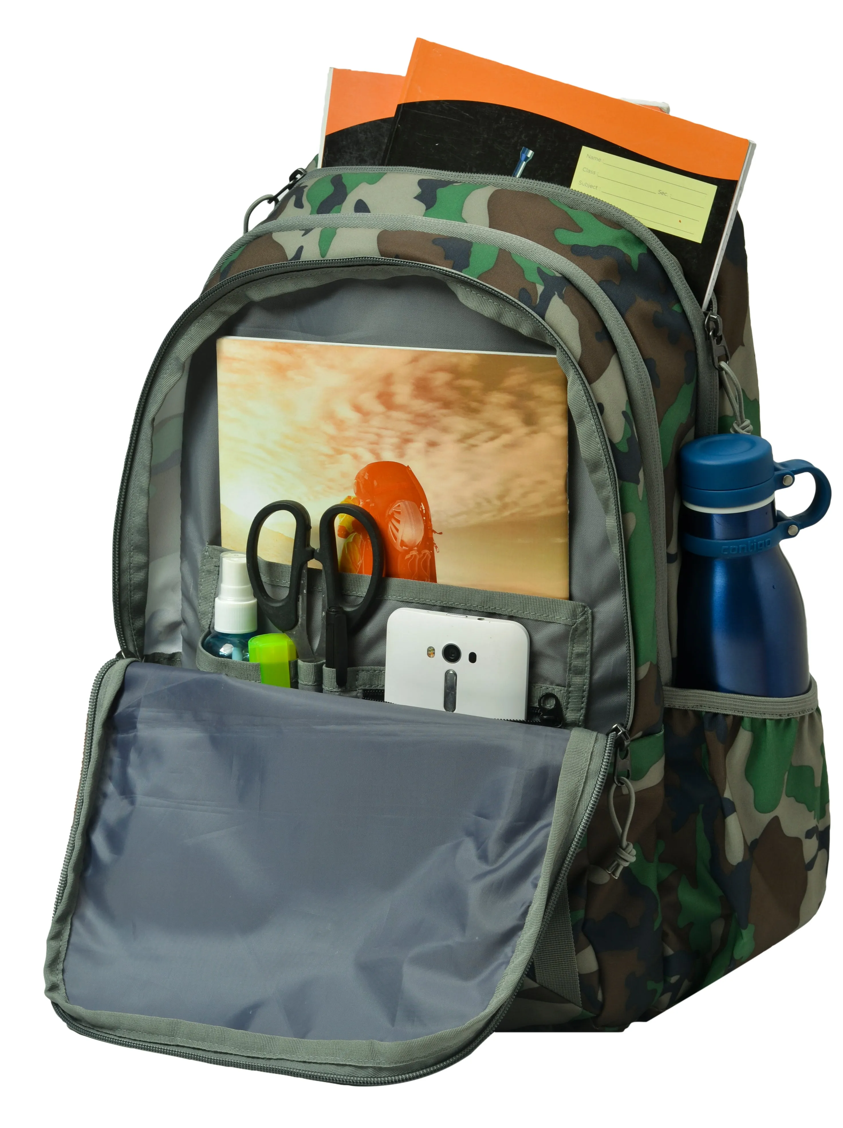 F Gear Raider 30 L Woodland A Camo Backpack with Rain Cover