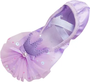 Girls Crown Pattern Bow Ballet Shoes Yoga Dance Performance Indoor Shoes (Toddler/Little/Big Kid) Girls Crown Pattern Bow Ballet Shoes Yoga Dance Performance Indoor Shoes (Toddler/Little/Big Kid)