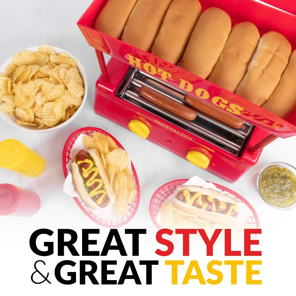 Hot Dog Roller and Bun Warmer, 8 Hot Dog and 6 Bun Capacity