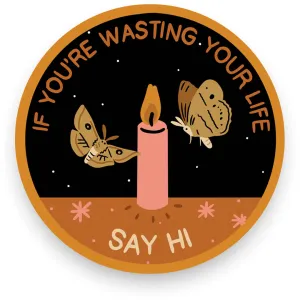If You're Wasting Your Life, Say Hi Vinyl Sticker