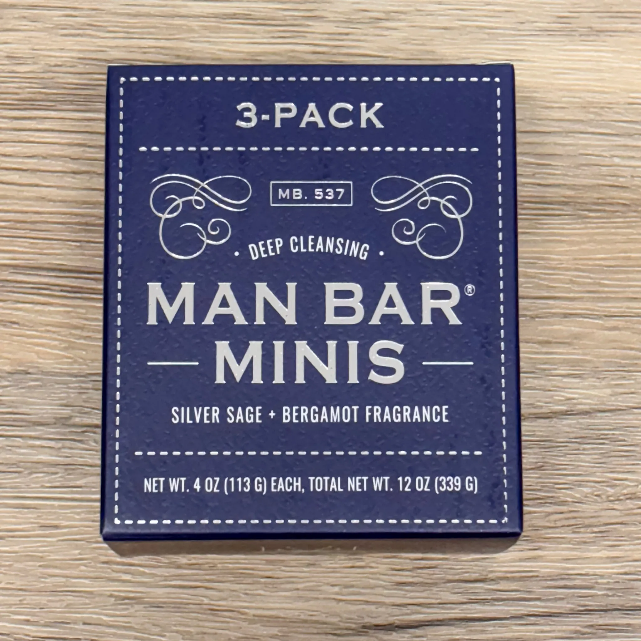 Man Bar Mini 3 Pack Silver Sage & Bergamot