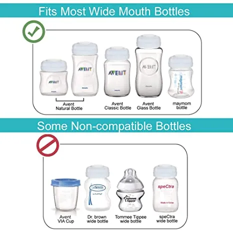 Maymom Screw Lids Aka Travel Caps With Rewritable Sealing Disc For Avent, Maymom Wide Mouth