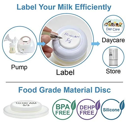 Maymom Screw Lids Aka Travel Caps With Rewritable Sealing Disc For Avent, Maymom Wide Mouth