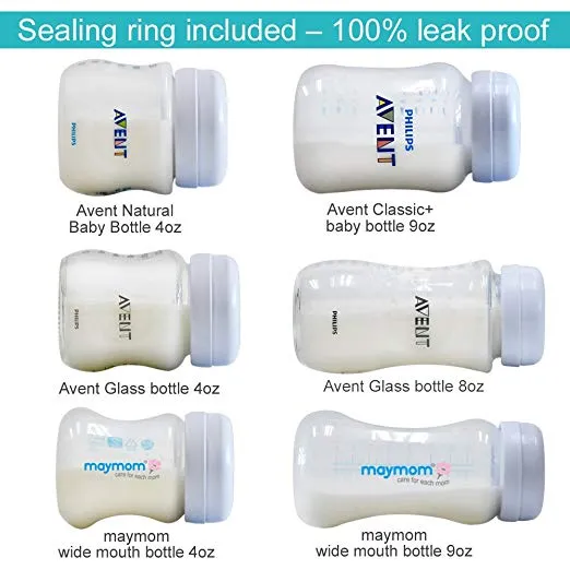 Maymom Screw Lids Aka Travel Caps With Rewritable Sealing Disc For Avent, Maymom Wide Mouth