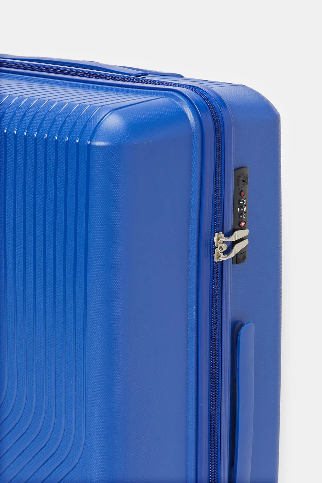 Navy Textured Trolley Luggage (28 Inch)