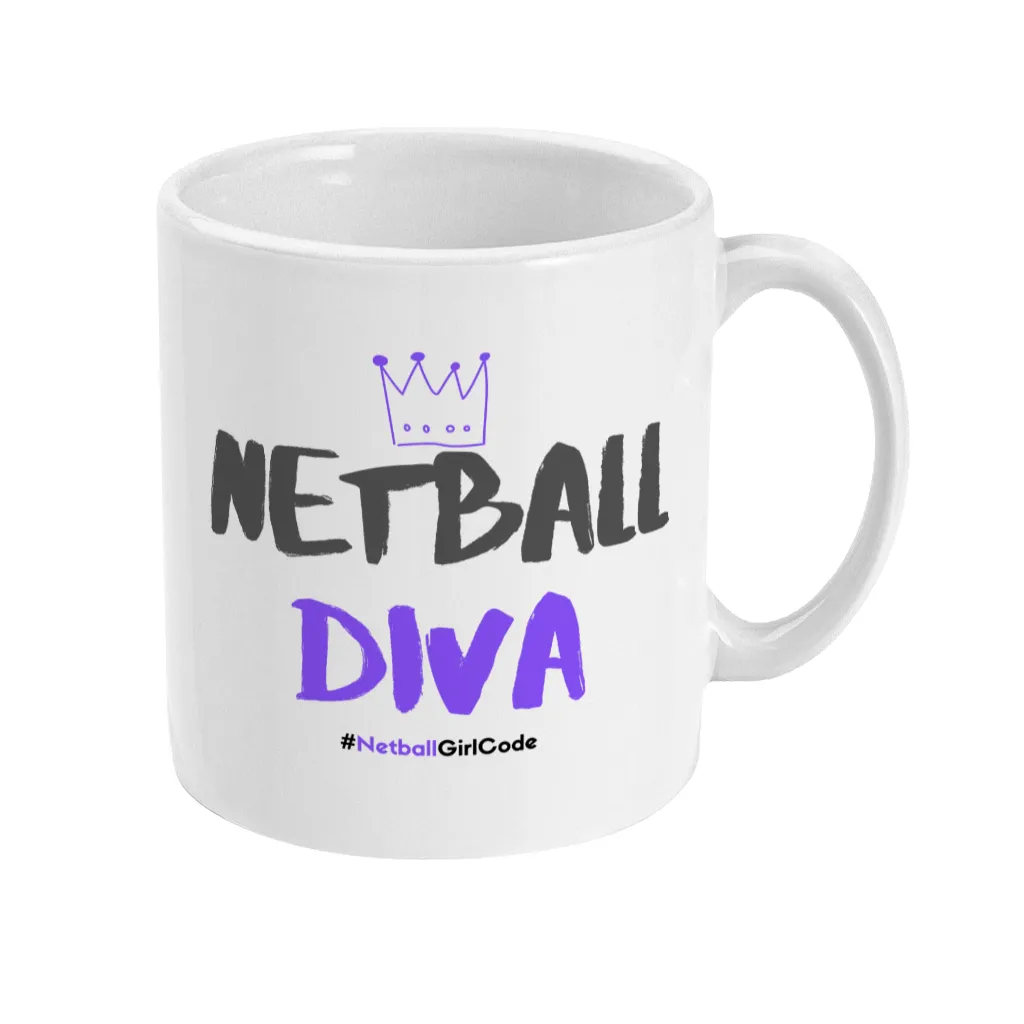 'Netball Diva' 11oz Ceramic Netball Mug