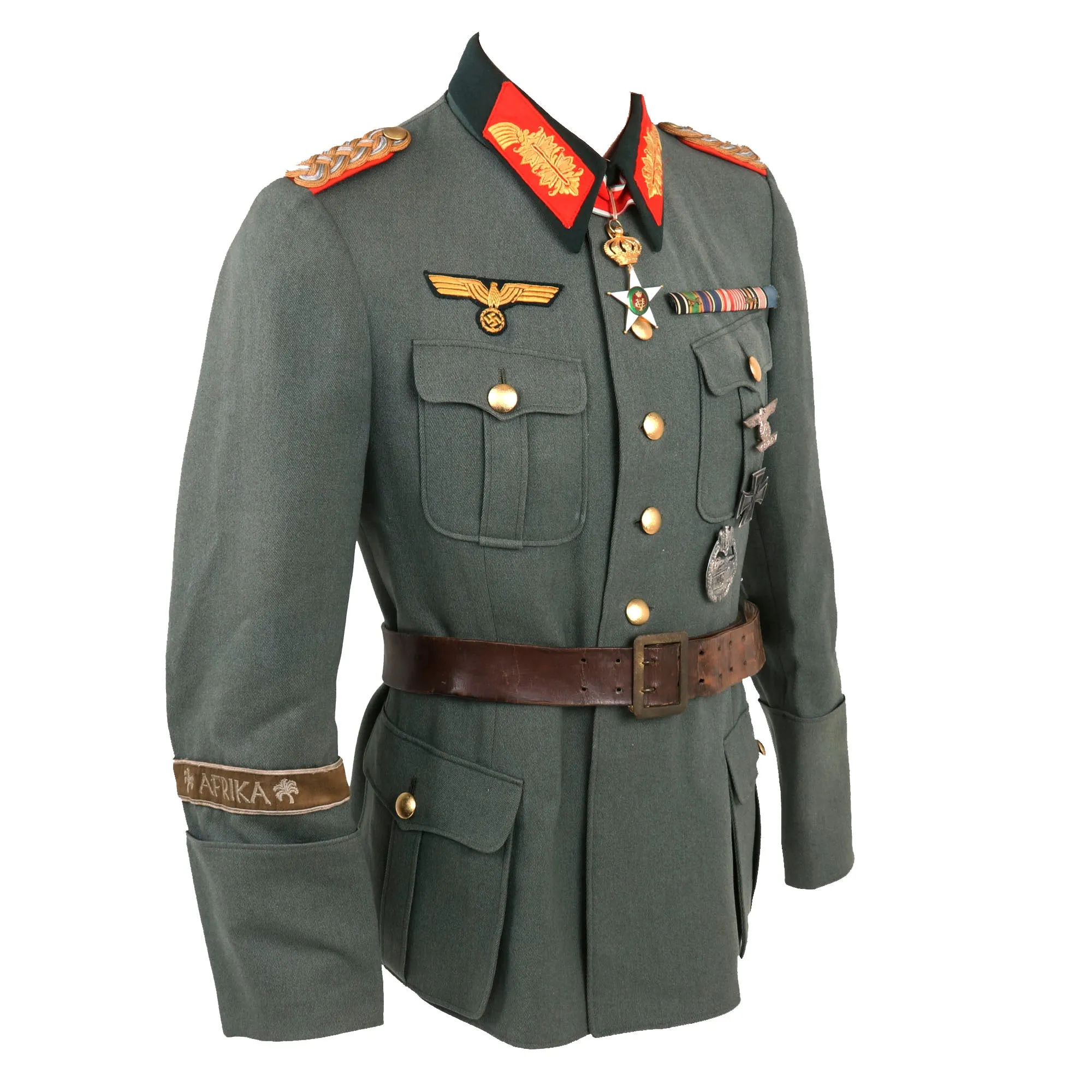 Original German WWII 15th & 18th Panzer Div. Commander Generalleutnant Erwin Menny Uniform, Photo & Document Set - Formerly Part of the A.A.F. Tank Museum