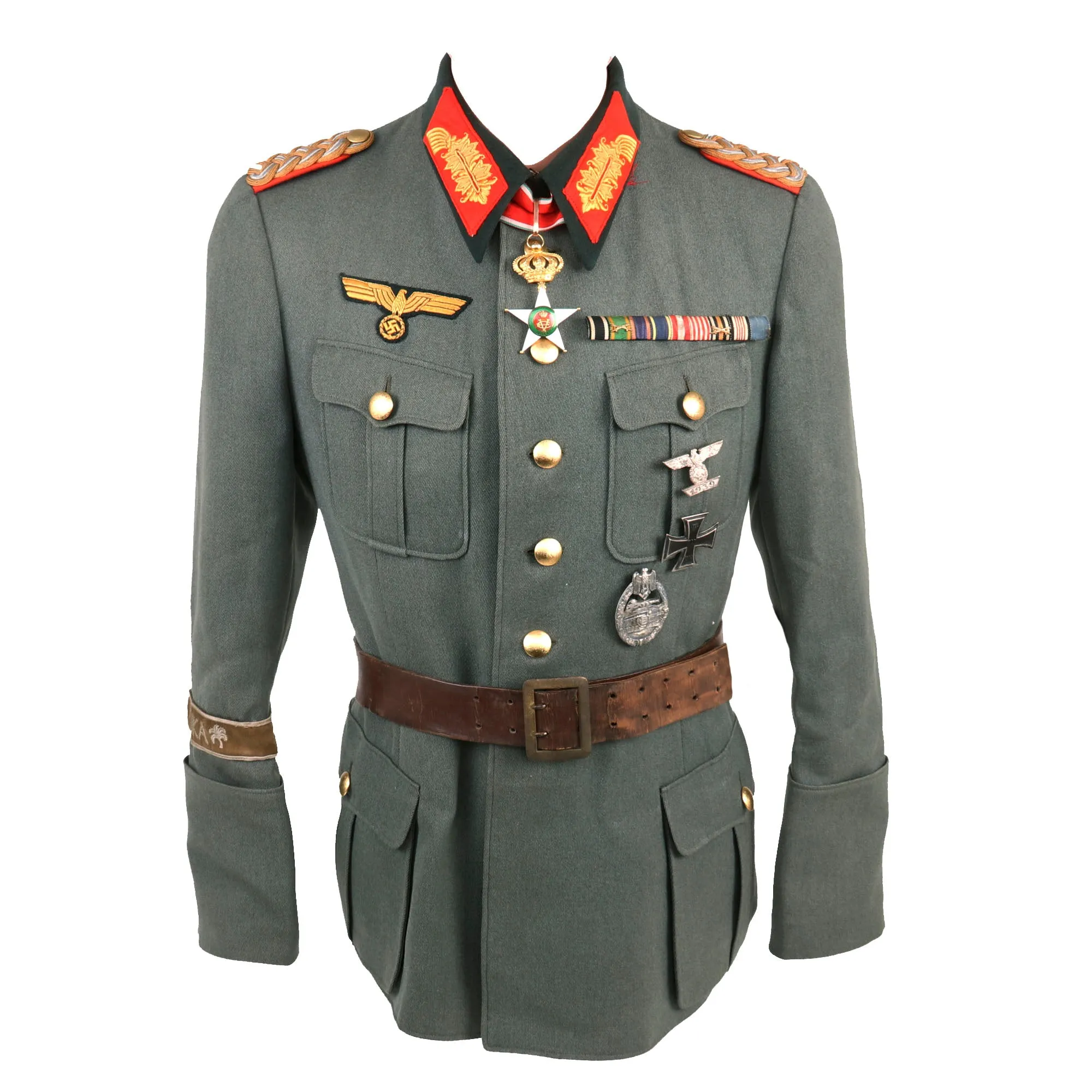 Original German WWII 15th & 18th Panzer Div. Commander Generalleutnant Erwin Menny Uniform, Photo & Document Set - Formerly Part of the A.A.F. Tank Museum