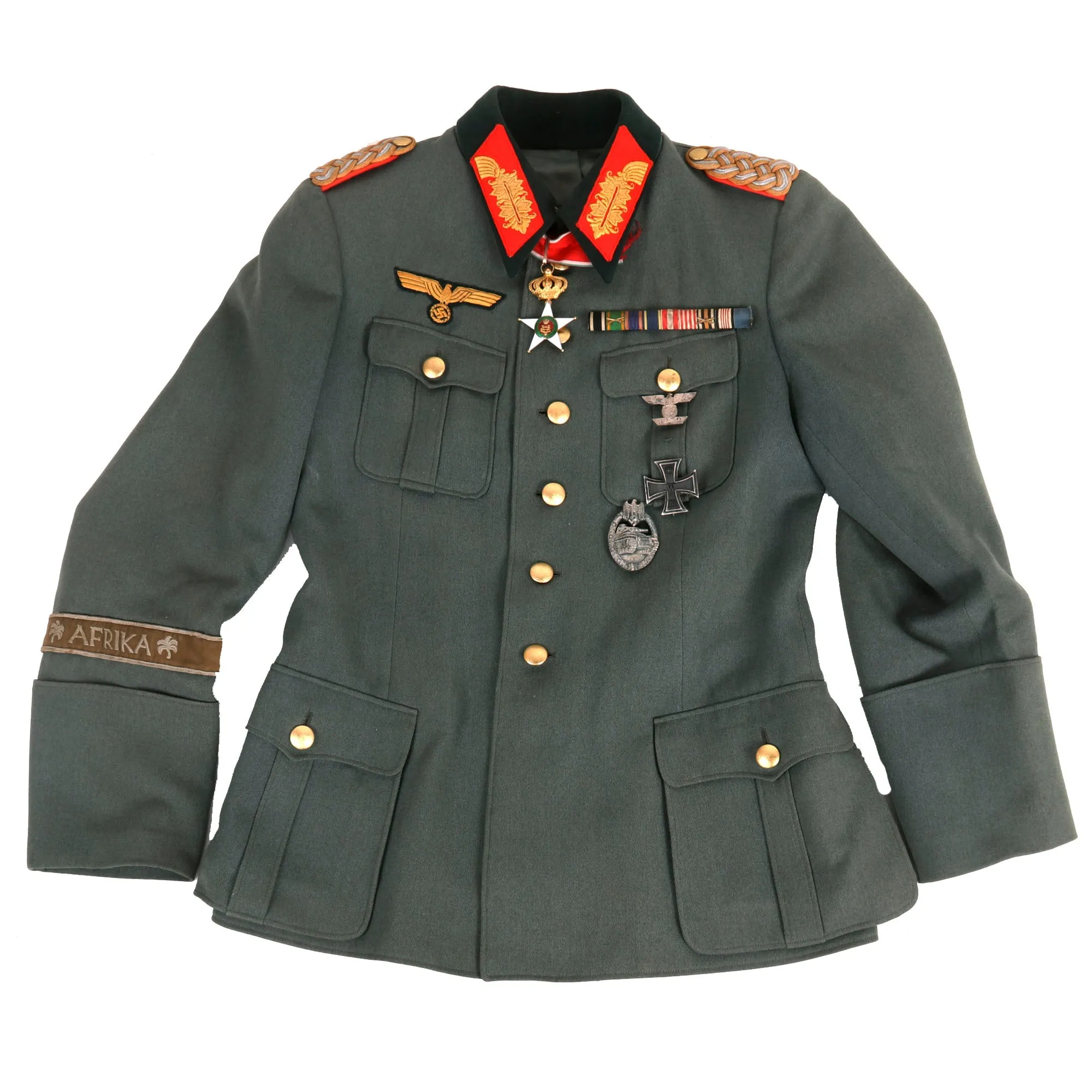 Original German WWII 15th & 18th Panzer Div. Commander Generalleutnant Erwin Menny Uniform, Photo & Document Set - Formerly Part of the A.A.F. Tank Museum