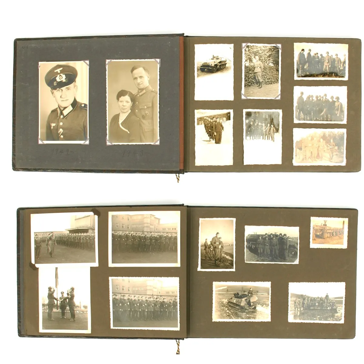 Original German WWII 1942-1943 Panzer Grenadier NCO Photo Album - 300 Photos