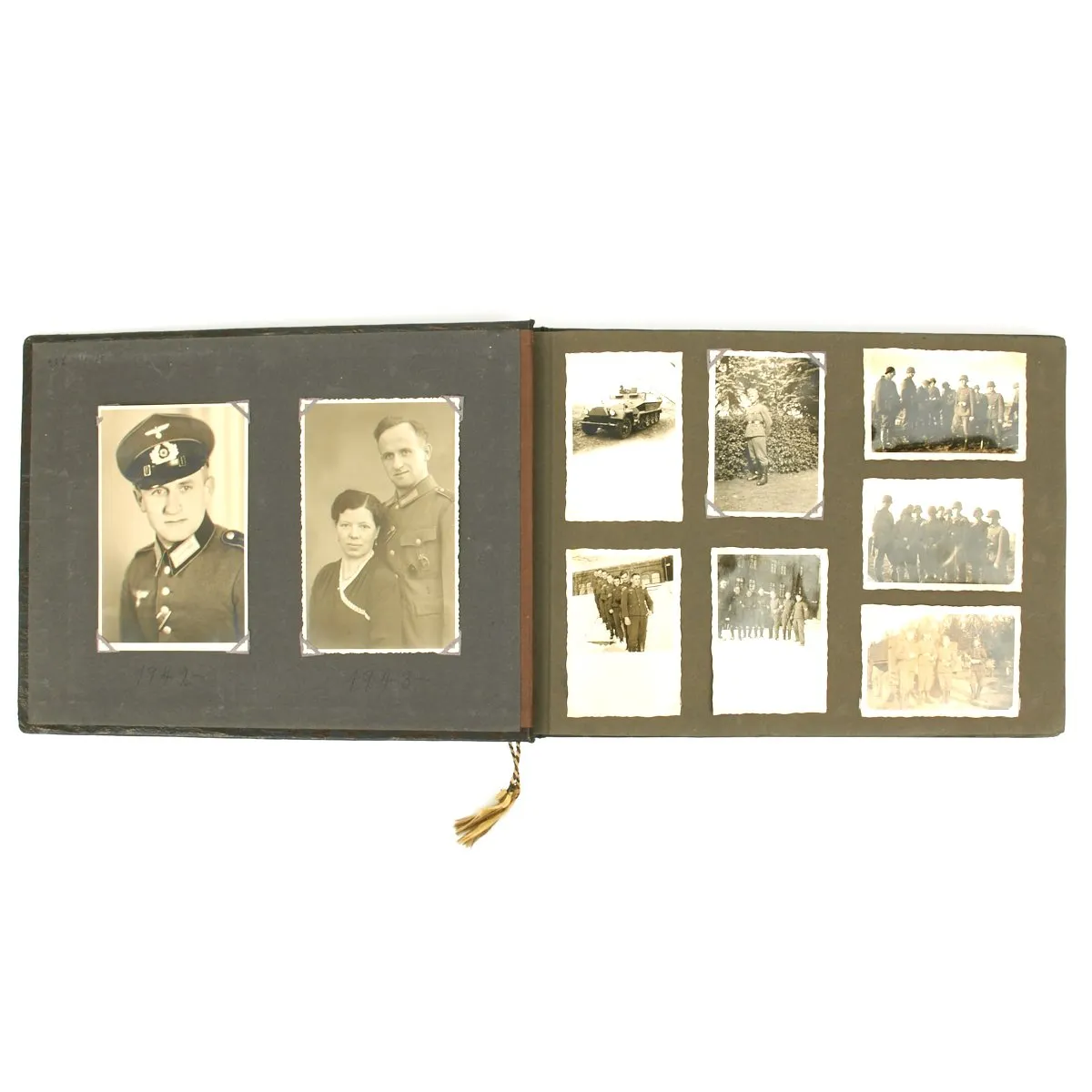 Original German WWII 1942-1943 Panzer Grenadier NCO Photo Album - 300 Photos