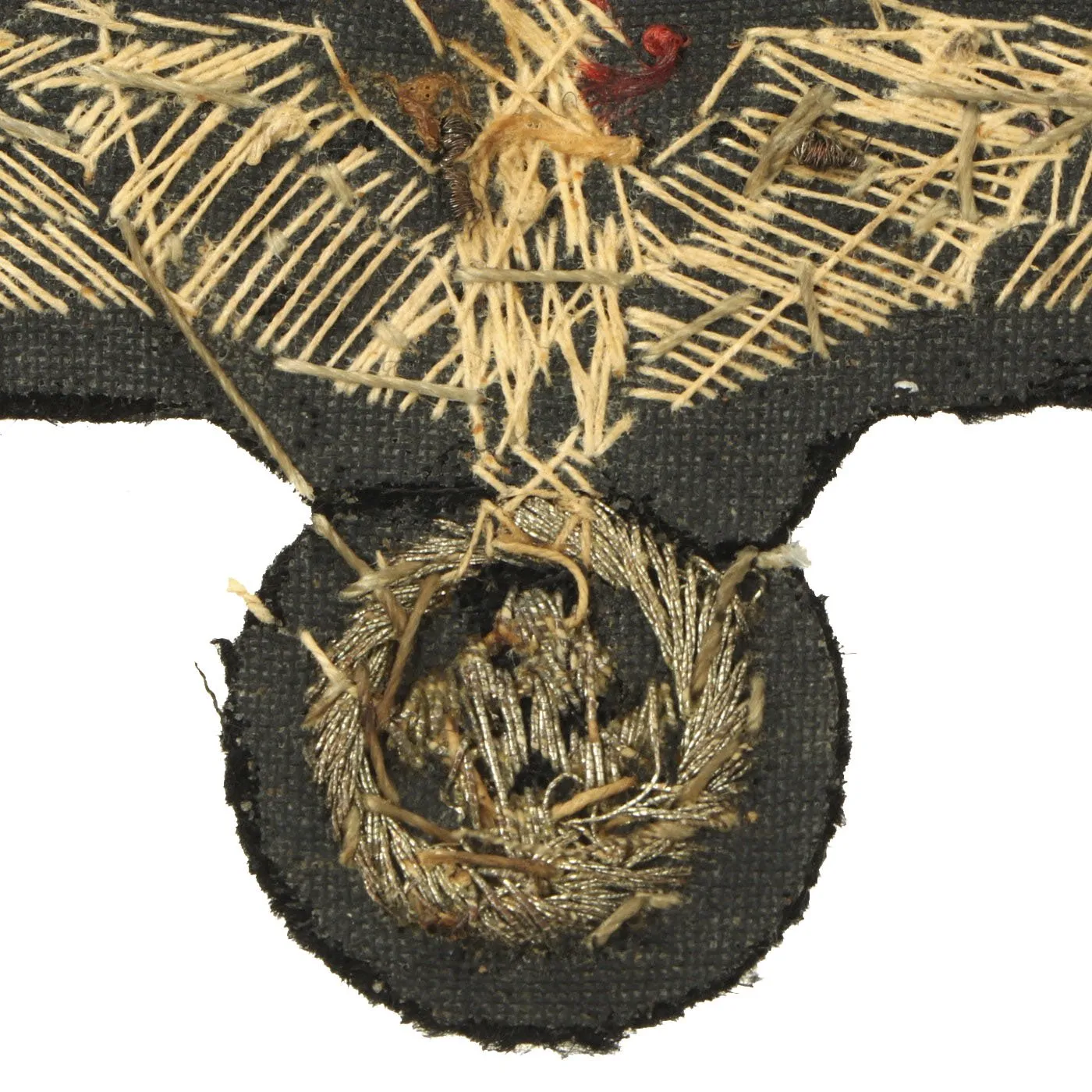 Original German WWII Early War Bullion Embroidered Panzer Officer Breast Eagle Insignia