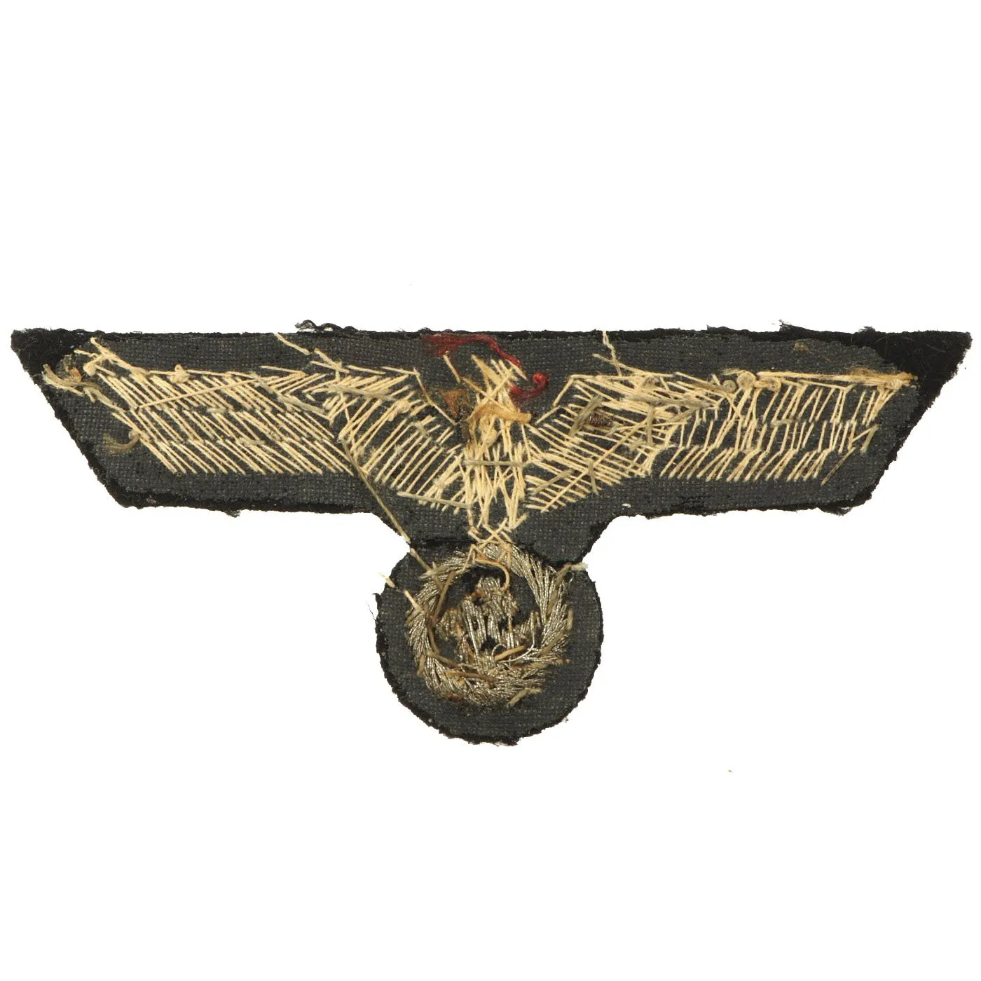 Original German WWII Early War Bullion Embroidered Panzer Officer Breast Eagle Insignia