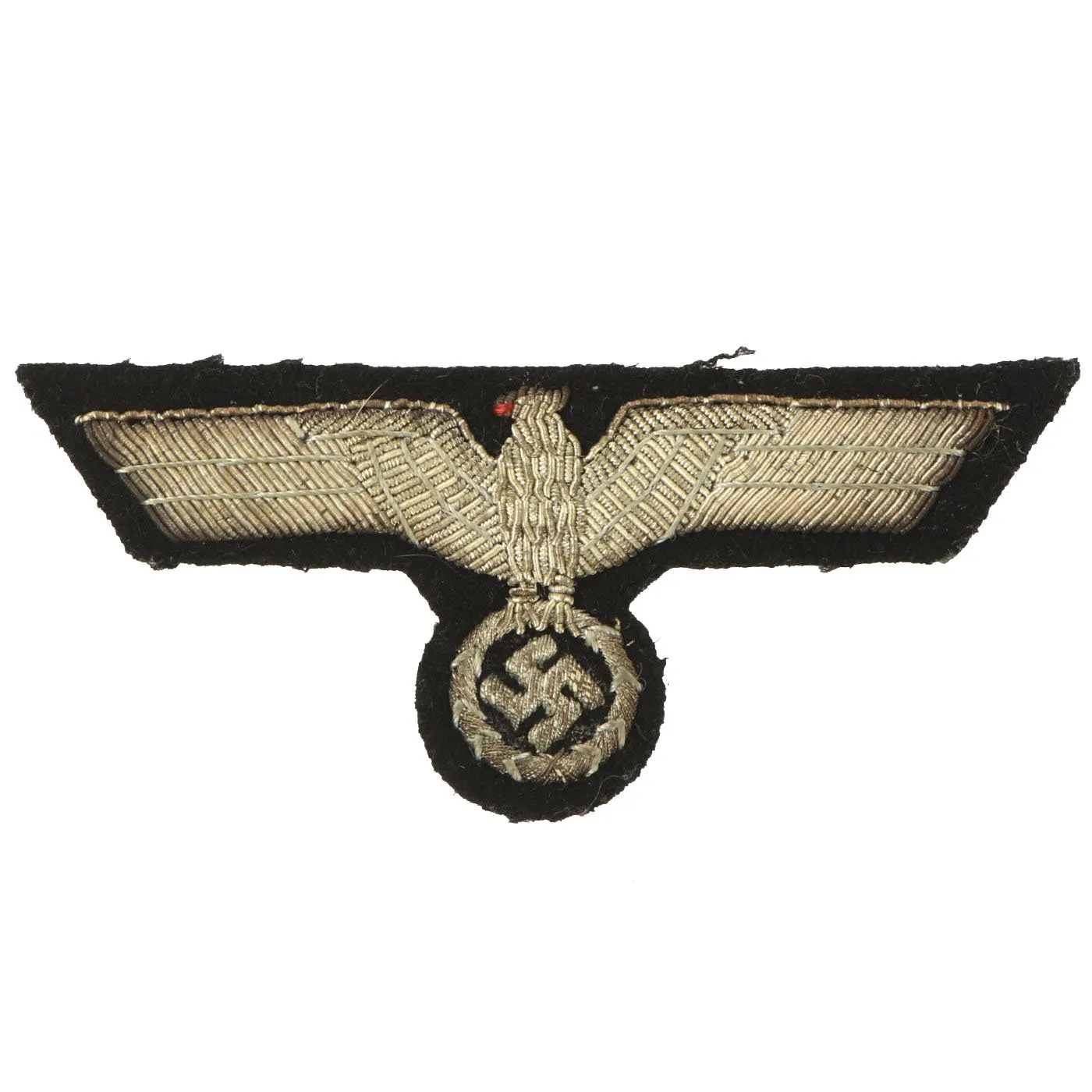 Original German WWII Early War Bullion Embroidered Panzer Officer Breast Eagle Insignia