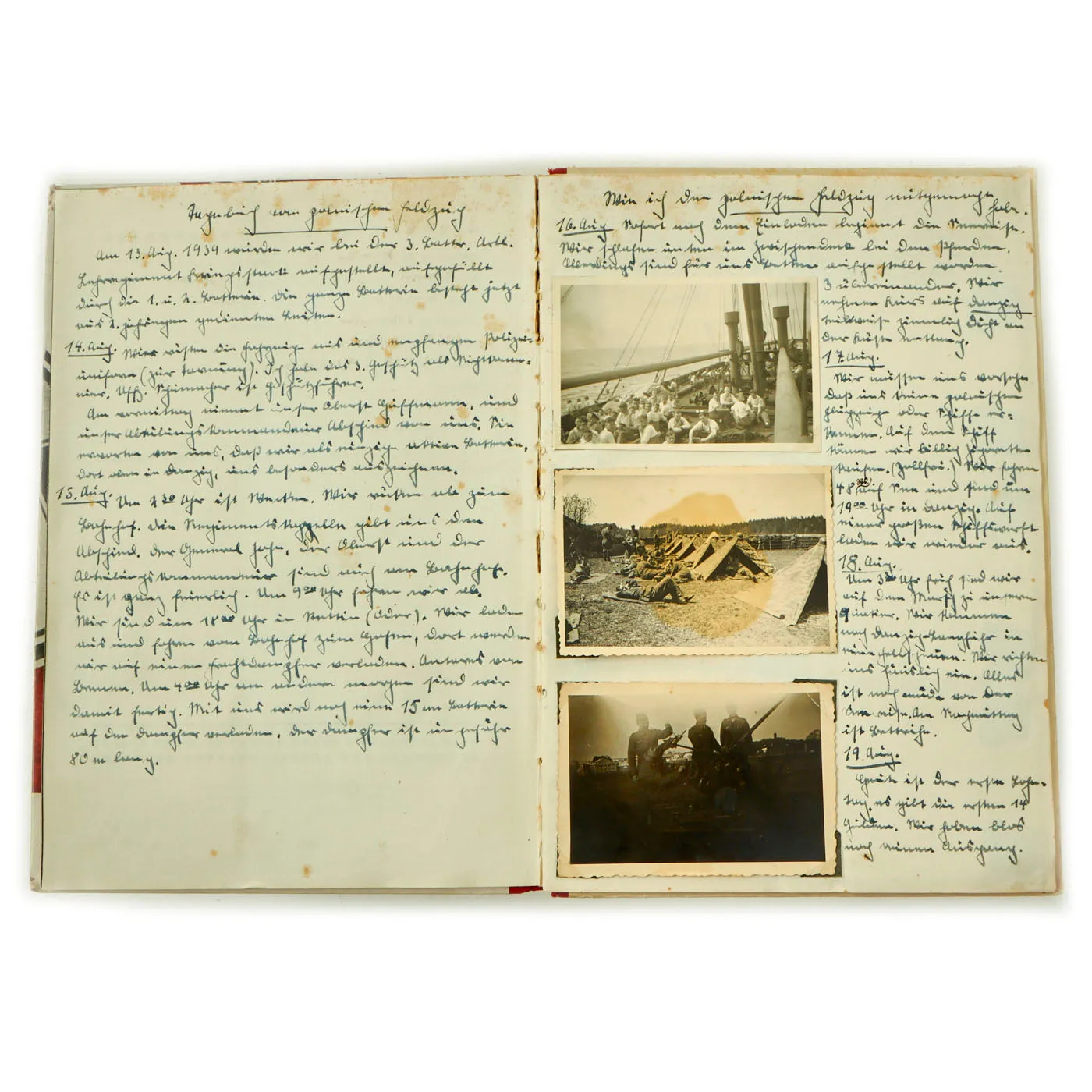 Original German WWII “Erinnerungsbuch VI. Armeekorps” Remembrance Book For the 6th Army With Personal Photos and Account of Poland / France Invasion and Adolf AH