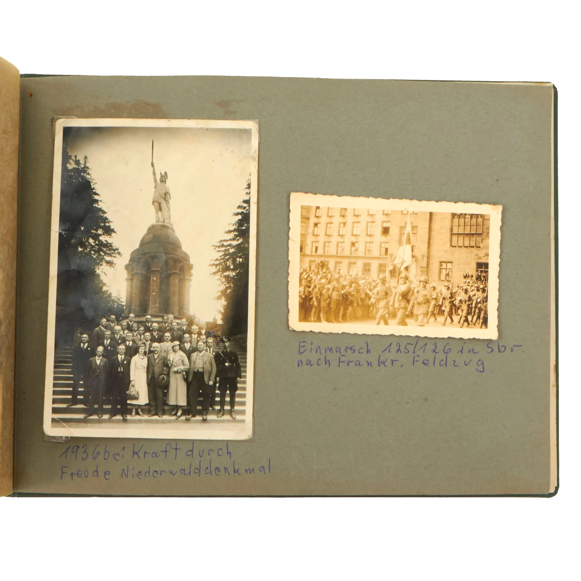Original German WWII Named KIA Heer Army 12th Machine Gun Company 37th Infantry Regiment Photo Album - 55 Photos - Killed in Greece 1941