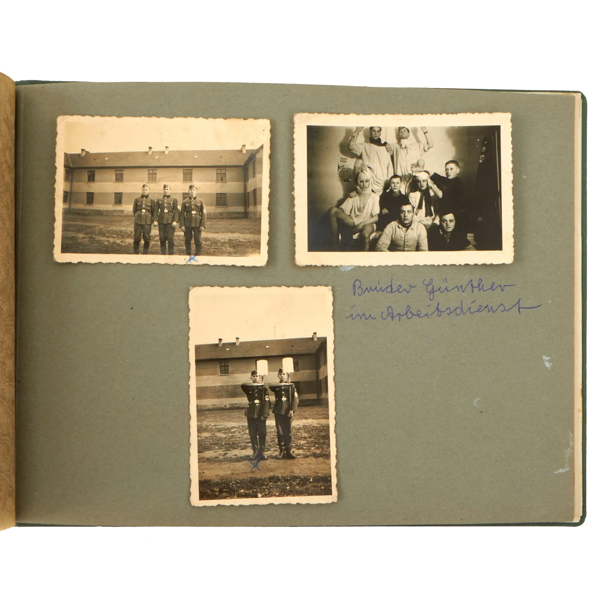 Original German WWII Named KIA Heer Army 12th Machine Gun Company 37th Infantry Regiment Photo Album - 55 Photos - Killed in Greece 1941